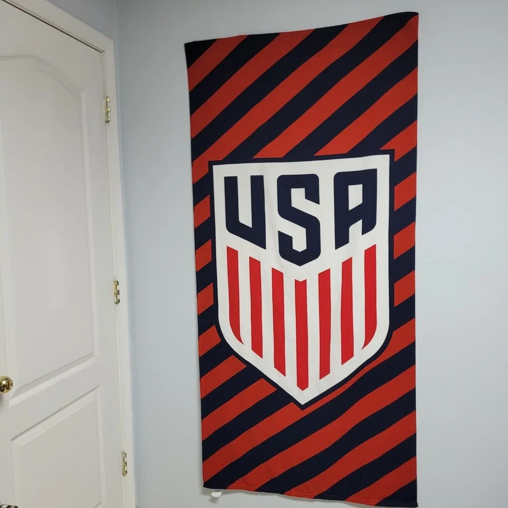 Official USMNT USA  Mens Soccer Beach Towel Microfiber 35x72.5
